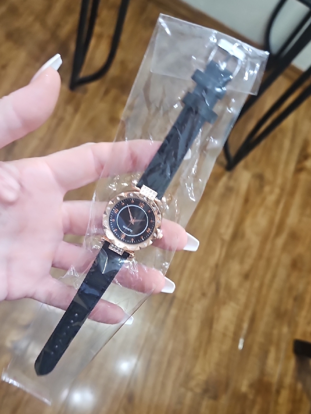 Black and Rose Gold Women's Fashion Watch -